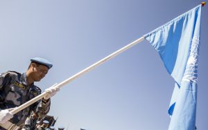 FN-soldater i Sydsudan uppmärksammar FN:s internationella